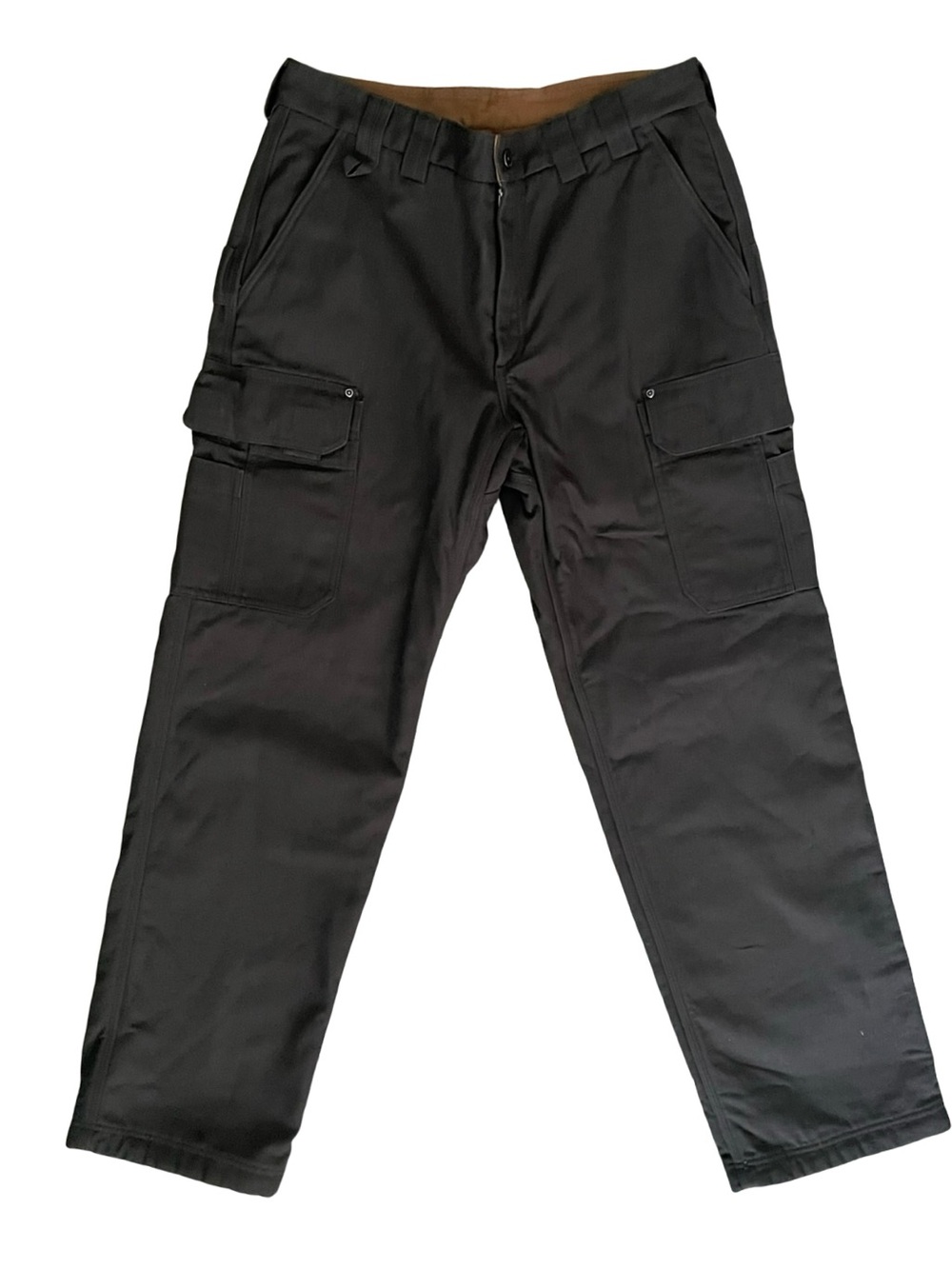 Duluth Trading Brown Fire Hose Fleece Lined Pants Mens 36x34 NWOT